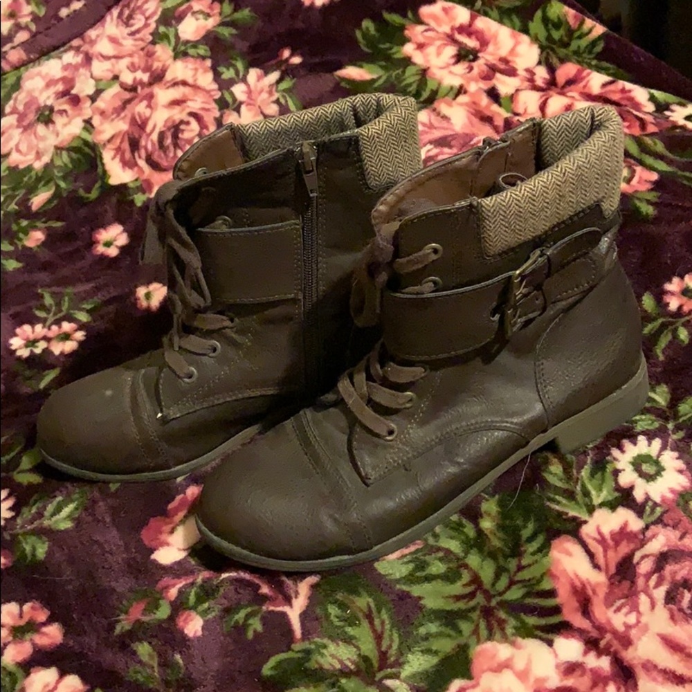 Dark Brown Combat Boots